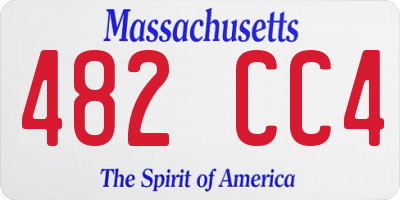 MA license plate 482CC4