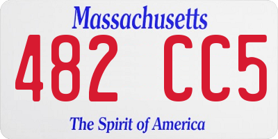 MA license plate 482CC5