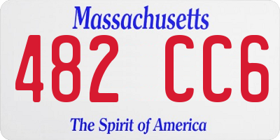 MA license plate 482CC6