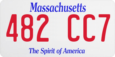 MA license plate 482CC7