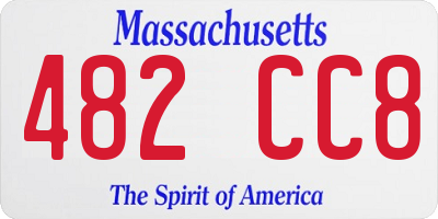 MA license plate 482CC8
