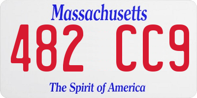 MA license plate 482CC9