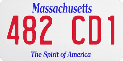 MA license plate 482CD1