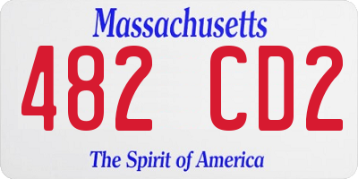 MA license plate 482CD2