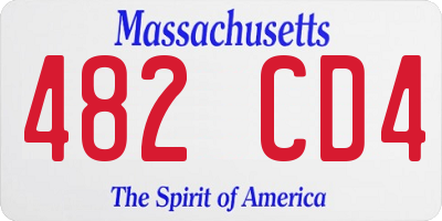 MA license plate 482CD4