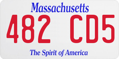 MA license plate 482CD5