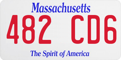 MA license plate 482CD6