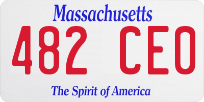 MA license plate 482CE0