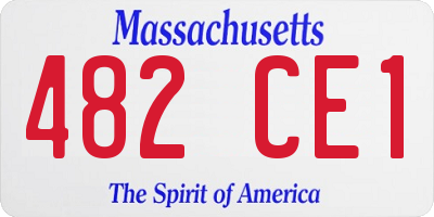 MA license plate 482CE1