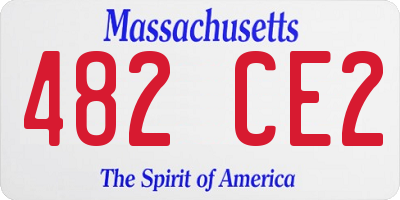 MA license plate 482CE2