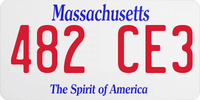 MA license plate 482CE3
