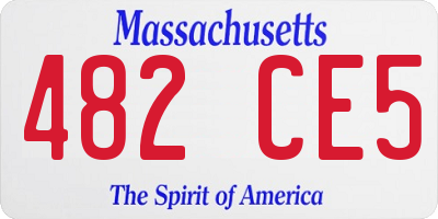 MA license plate 482CE5