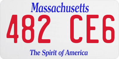 MA license plate 482CE6