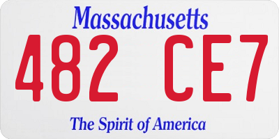 MA license plate 482CE7