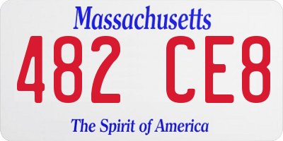 MA license plate 482CE8