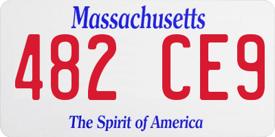 MA license plate 482CE9