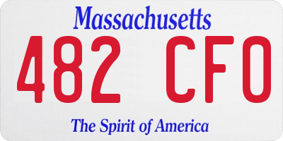 MA license plate 482CF0