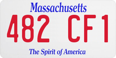 MA license plate 482CF1