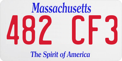 MA license plate 482CF3