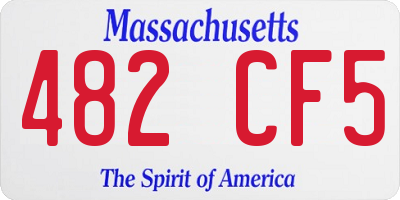 MA license plate 482CF5