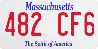 MA license plate 482CF6