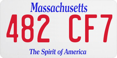 MA license plate 482CF7