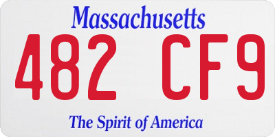 MA license plate 482CF9