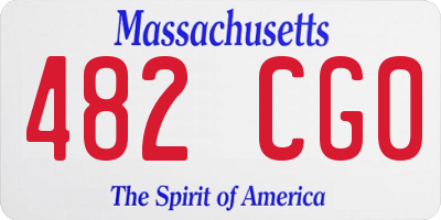 MA license plate 482CG0