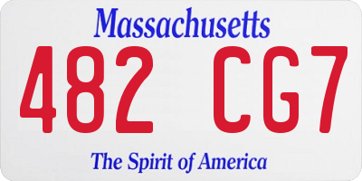 MA license plate 482CG7