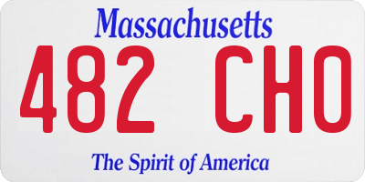 MA license plate 482CH0