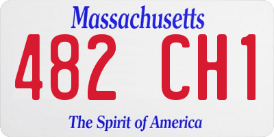 MA license plate 482CH1