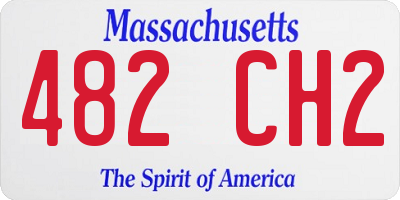 MA license plate 482CH2