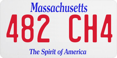 MA license plate 482CH4