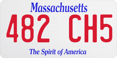 MA license plate 482CH5