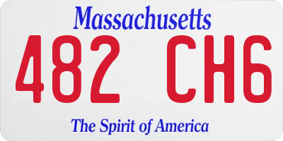 MA license plate 482CH6