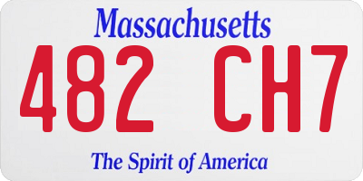MA license plate 482CH7