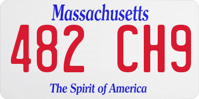 MA license plate 482CH9