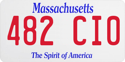MA license plate 482CI0