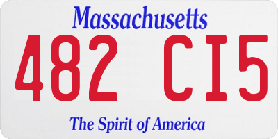 MA license plate 482CI5
