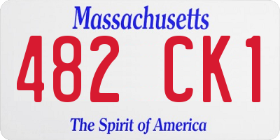MA license plate 482CK1