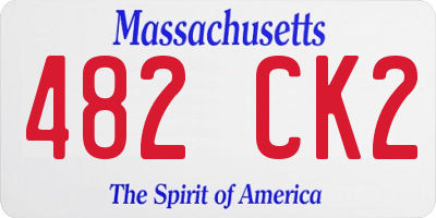 MA license plate 482CK2
