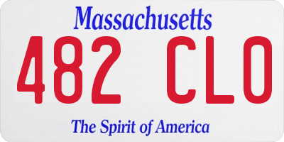 MA license plate 482CL0