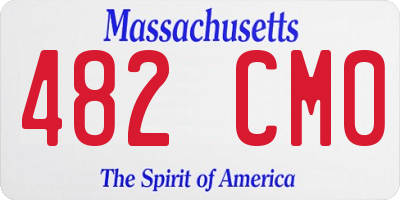 MA license plate 482CM0