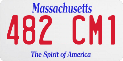 MA license plate 482CM1