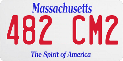 MA license plate 482CM2