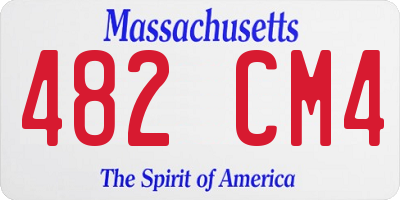 MA license plate 482CM4