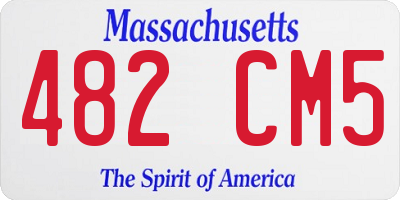 MA license plate 482CM5