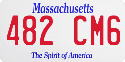 MA license plate 482CM6