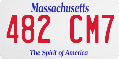 MA license plate 482CM7