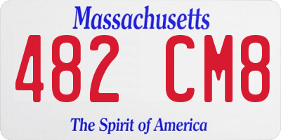 MA license plate 482CM8